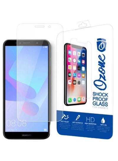 Buy Tempered Glass Screen Protector For Huawei Y6 Prime (2018) Clear in UAE