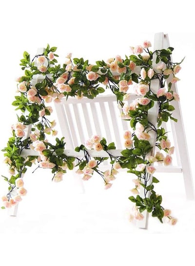 Buy 60-Head Rose Vine Garland Artificial Flower Plant Multicolour in UAE