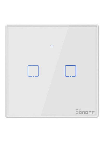 Buy Wireless Smart Touch Switch Voice Control Compatible With Google Assistant White in Saudi Arabia