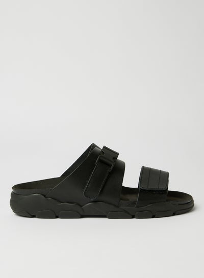 Buy Leather Sandals Black in UAE