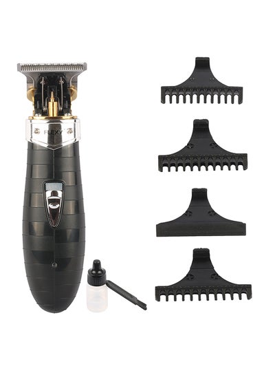 Buy Cordless Professional Hair Clipper With 4 Guide Combs Black/Silver 20cm in UAE