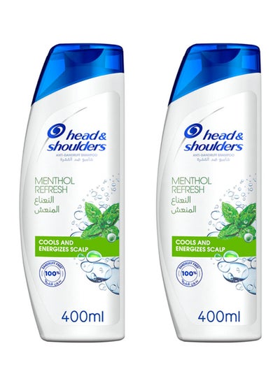Buy Menthol Refresh Anti-Dandruff Shampoo 400ml Pack Of 2 (Pack of 2) 400ml in UAE