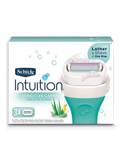 اشتري Intuition Sensitive Skin Womens Razor Refills with Vitamin E & Aloe Green/White في السعودية