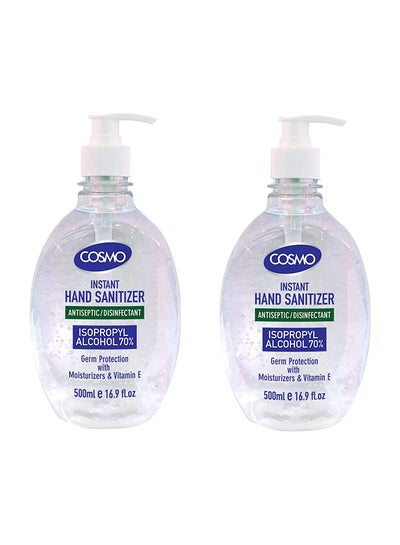 Buy Instant Hand Sanitizer Antiseptic Pack of 2 Multicolour 500ml in UAE