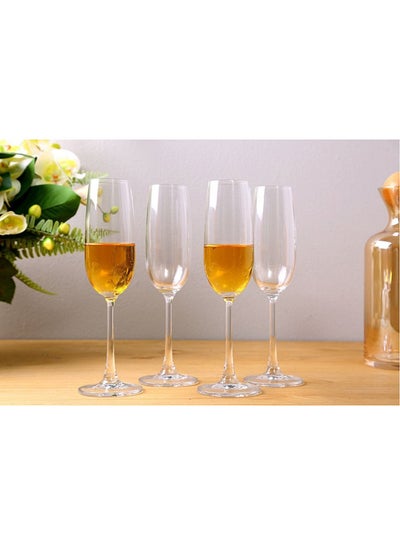 Buy Set Of 4 Stemware Glass Clear 23cm in UAE