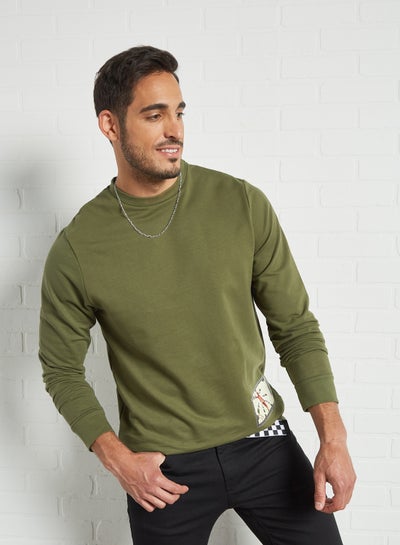 Buy Mars Printed Sweatshirt Green in Egypt
