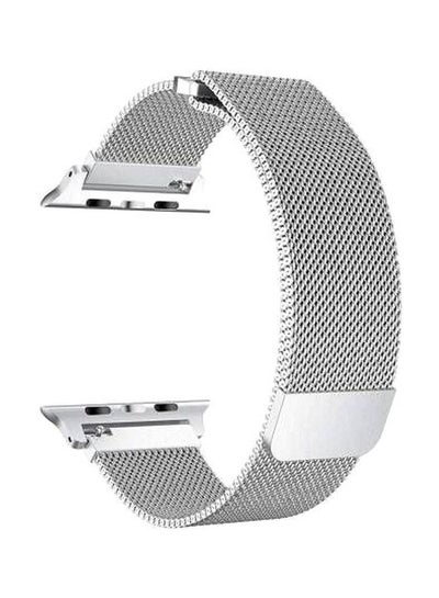 Buy Stainless Steel Mesh Loop Replacement Wrist Band strap For Apple Watch 42mm Silver in UAE