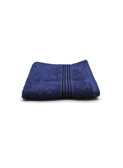 Buy Cotton Face Towel Blue 33x33cm in UAE