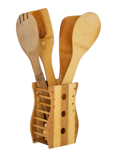 اشتري 5-Piece Bamboo Kitchen Tools Brown 30x6x8cm في السعودية