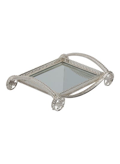 اشتري Rectangle Mirror Tray Silver 43.5x31سم في السعودية