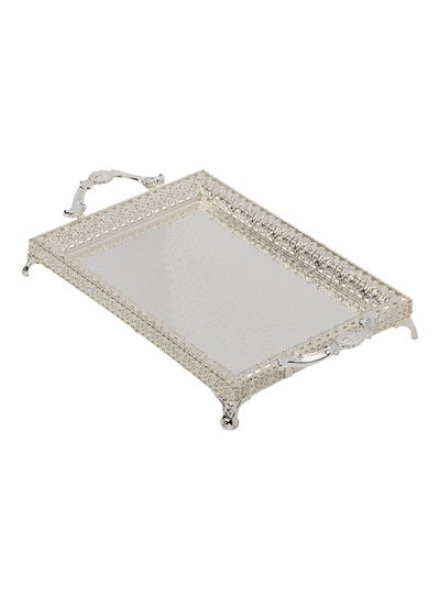 اشتري Elegant Rectangle Tray Silver 43x31سم في السعودية