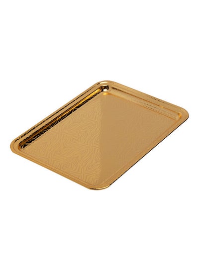 اشتري Elegant Rectangle Modern Tray ذهبي 45x32سم في السعودية