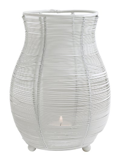 Buy Decorative Candle Holder White 18.5x17cm in Saudi Arabia