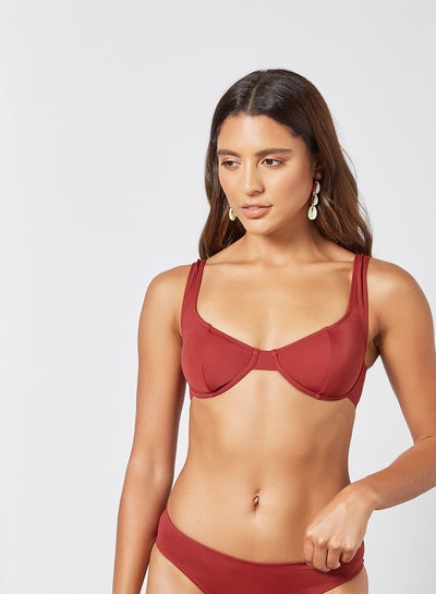 Buy Underwire Bikini Top Brick in UAE