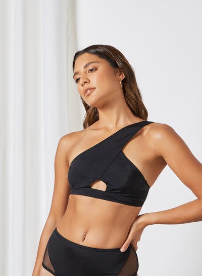 Buy Cut-Out Detail Bikini Top Black in UAE
