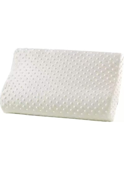 Buy Patterned Pillow Memory Foam white 30x50cm in UAE