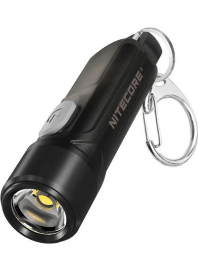 اشتري TIKI LE Mini Futuristic LED Keychain Light 300 Lumens-Built-in Rechargeable Li-ion battery Black 71meter في الامارات