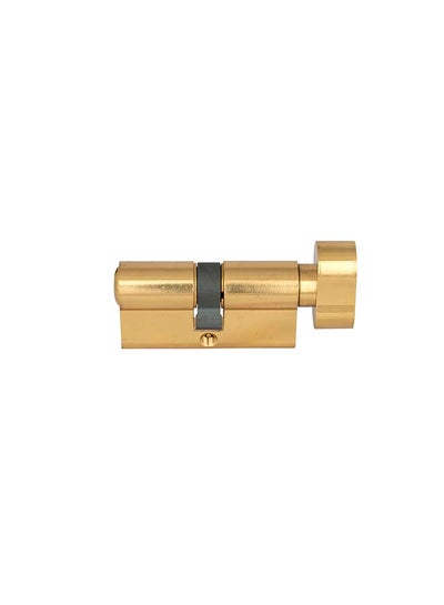Buy Euro Profile Key And Turn Door Cylinder Polished Brass 60mm in UAE