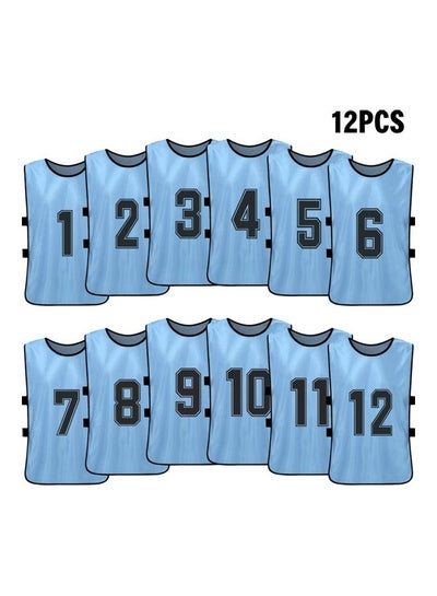 اشتري 12-Piece Quick-Drying Football Vest Jersey Set في السعودية