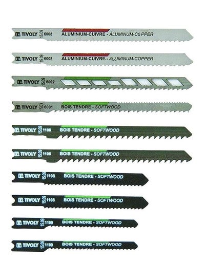 اشتري 10-Piece Jigsaw Blades Set فضي 20سم في الامارات