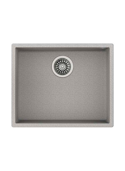 Buy Square 50.40 Tg Undermount Tegranite Sink With One Bowl Stone Grey 540x440x200mmmm in UAE