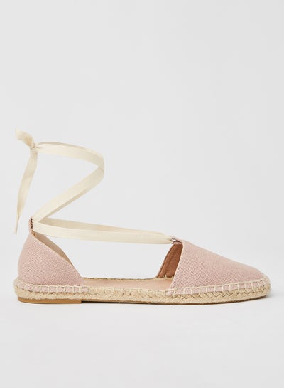 Buy Kids Linen Espadrilles Pink in UAE