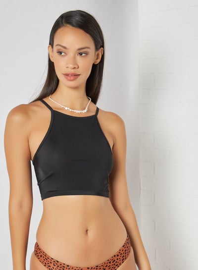 Buy Strappy Back Bikini Top Black in UAE