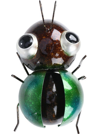 Buy Ladybug Ornament Green/Black/Silver 22x13x18cm in Saudi Arabia