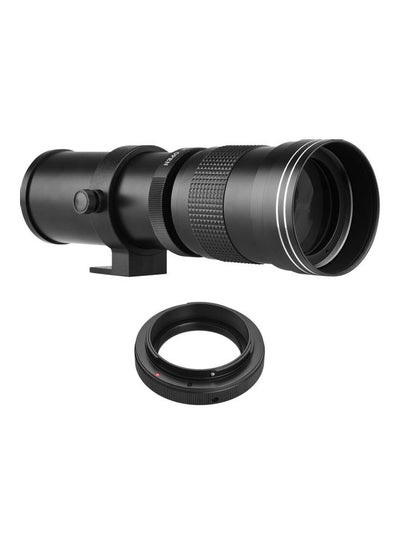 Buy Camera MF Super Telephoto Zoom Lens T2 Mount with AI-mount Adapter Ring Black in UAE