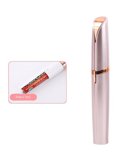 Buy Painless Electric Eyebrow Hair Remover Rose Gold in UAE
