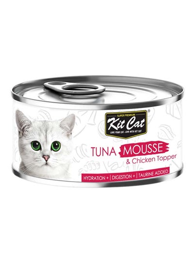 اشتري شرائح Tuna Mousse And Chicken للقطط متعدد الألوان 80غم في الامارات