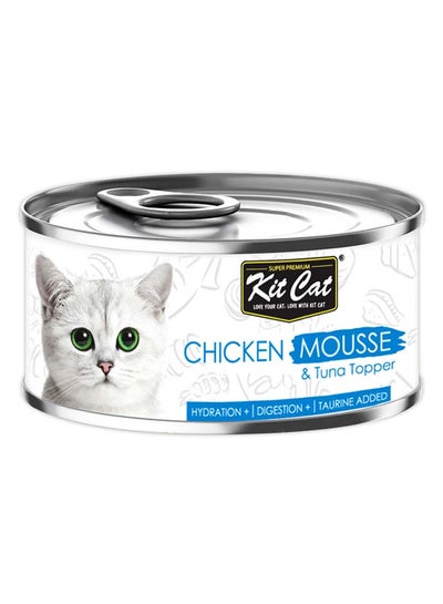 اشتري شرائح Chicken Mousse And Tuna للقطط متعدد الألوان 80غم في الامارات