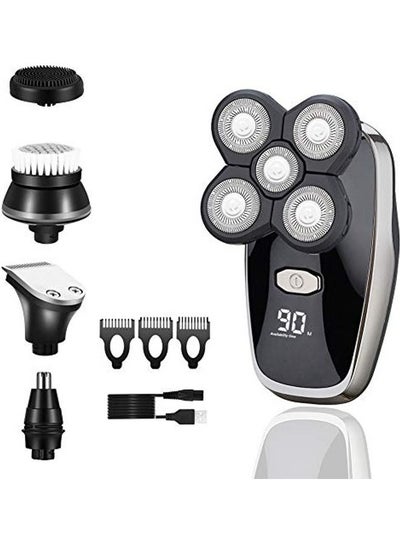 Buy 5-In-1 Rotary Electric Shaver Black 5x11cm in UAE