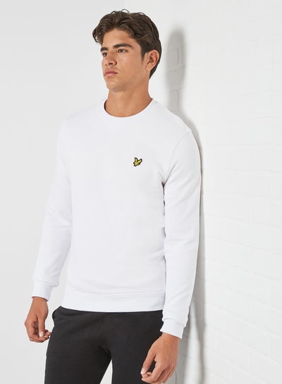 Buy Embroidered Logo Sweatshirt White in UAE
