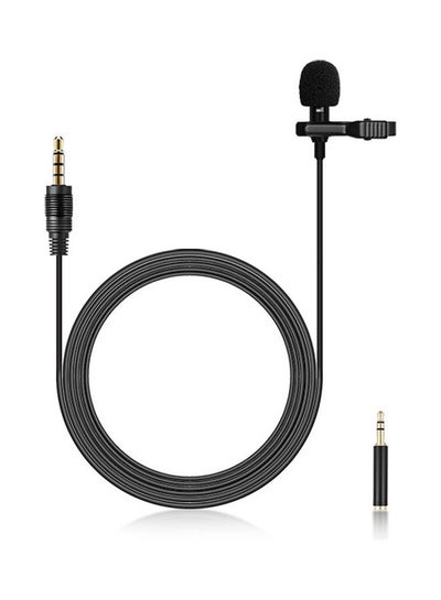 Buy Lavalier Microphone With TRS Conversion Plug Black in Saudi Arabia