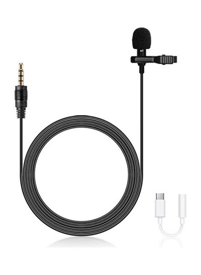 Buy Lavalier Microphone With Type-C Conversion Plug Black in Saudi Arabia