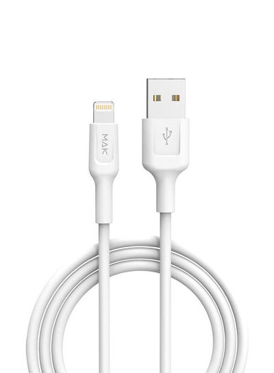 Buy USB To Lightning Charging And Data Cable White in Saudi Arabia