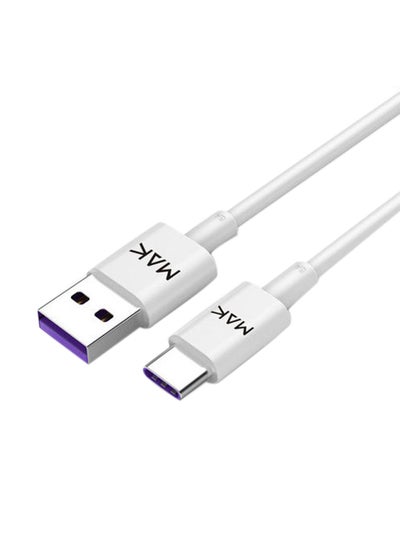 اشتري كابل للشحن ونقل البيانات من Type-C إلى USB 1متر أبيض في السعودية