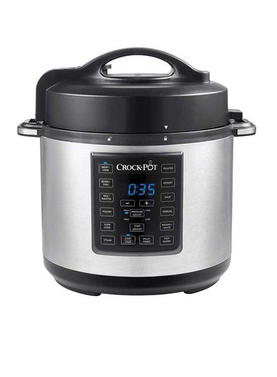 اشتري 12-In-1 Stainless Steel Programmable Express Multi Pressure Cooker أسود/ فضي 6.9كيه جي في الامارات