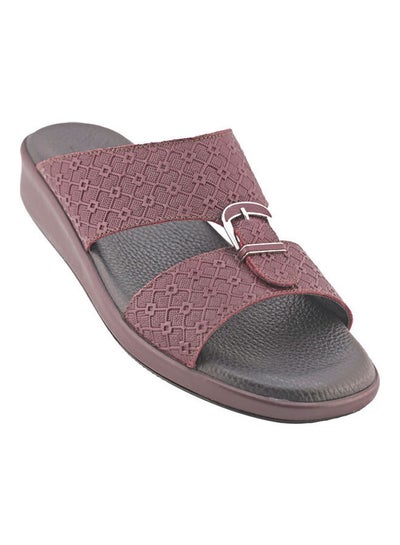 Buy Comfortable Buckle Style Arabic Sandals Red in UAE