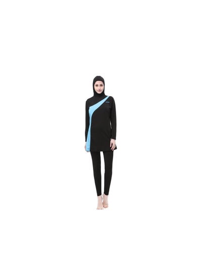 Buy Classic  Burkinis Swimsuits Set Black/Blue in Saudi Arabia