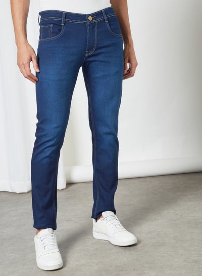 Casual Slim Fit Jeans Blue price in UAE 