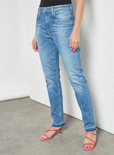 Buy Patch Relaxed Fit Jeans Blue in Egypt