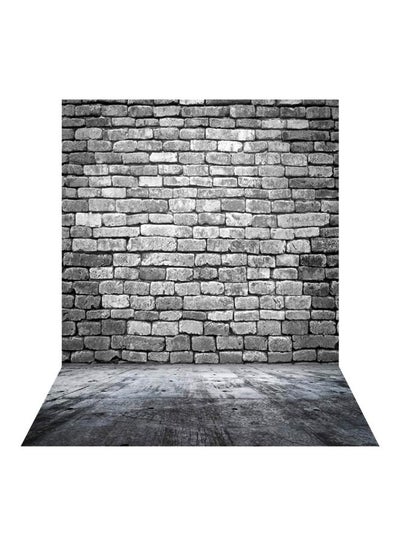 Buy Wall Printed Photography Backdrop Grey/Black in UAE