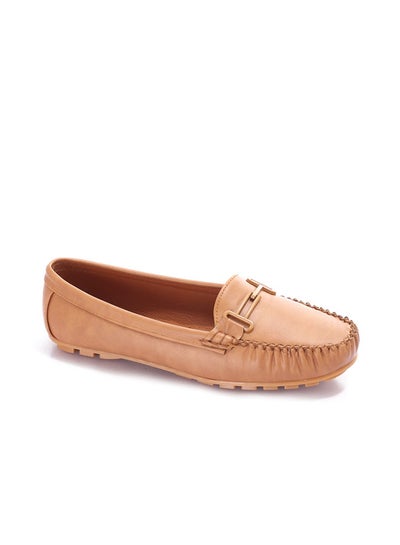 Buy Casual Flat Leather Slip Ons Shoes For Women Havan in Egypt
