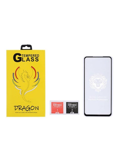 Buy Anti Fingerprint 5D Tempered Glass Screen Protector for Samsung Galaxy A60 Black-Clear in Egypt