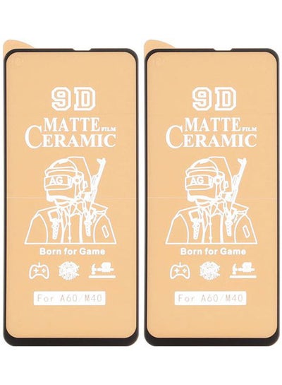 Buy Ceramic AntiFingerprint Screen Protector For Samsung Galaxy A60 And Samsung Galaxy M40 Mobile Phone  Pack Of 2 Black in Egypt