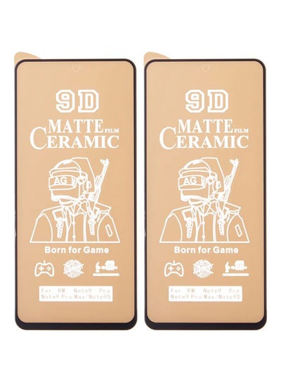 Buy Ceramic Antifingerprint Screen Protector For Xiaomi Redmi Note 9 Pro Max Pack Of 2 Black in Egypt