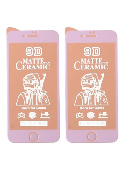 Buy Ceramic Antifingerprint Screen Protector For Iphone 7 Pack Of 2 White in Egypt