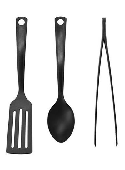 Buy Gnarp 3-Piece Kitchen Utensil Set Black in Saudi Arabia